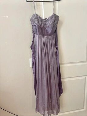 BCBGMAXAZRIA Pleated Maxi Dress in Purple Like New